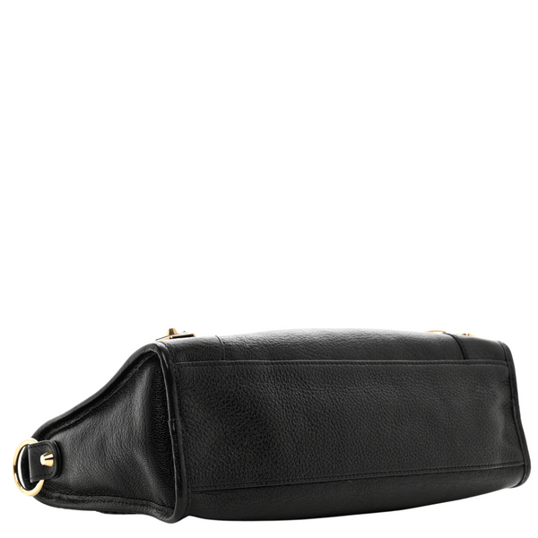 Balenciaga Black Leather Metallic Edge City Tote | Designer Leather Handbag