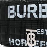 Close-up of Burberry shoulder bags hardware and fine stitching