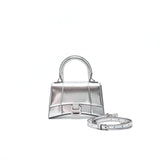 Balenciaga women's handbag Silver luxury designer leather