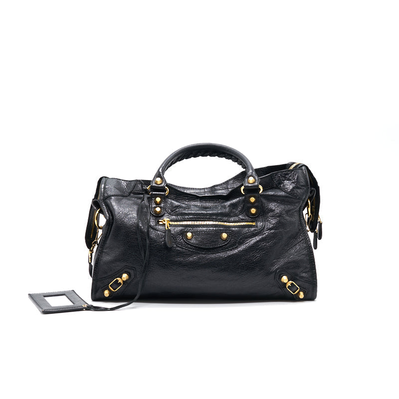 Balenciaga women's handbag Black luxury designer leather