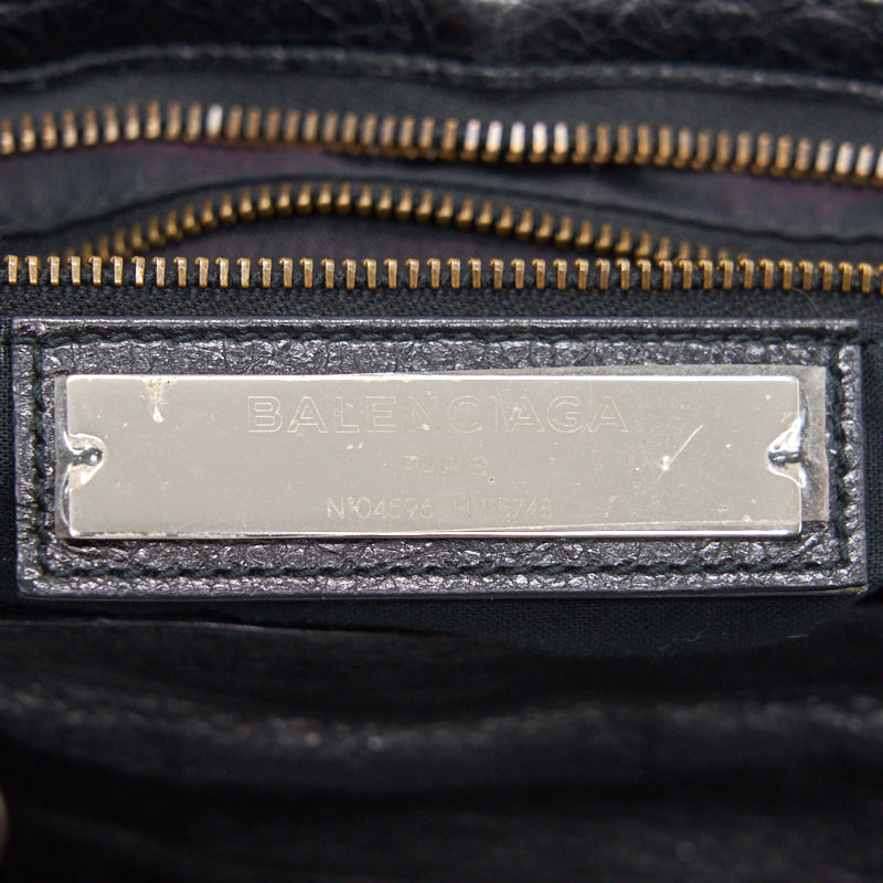 Side view of Balenciaga handbag Black premium designer bag