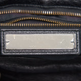 Side view of Balenciaga handbag Black premium designer bag