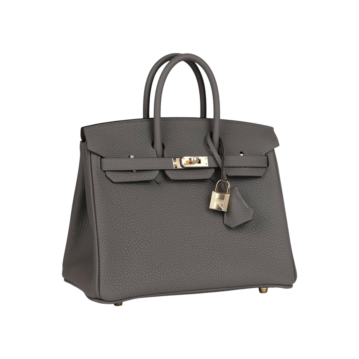 HermÃ¨s Birkin 25 Gris Meyer Togo Permabrass Hardware