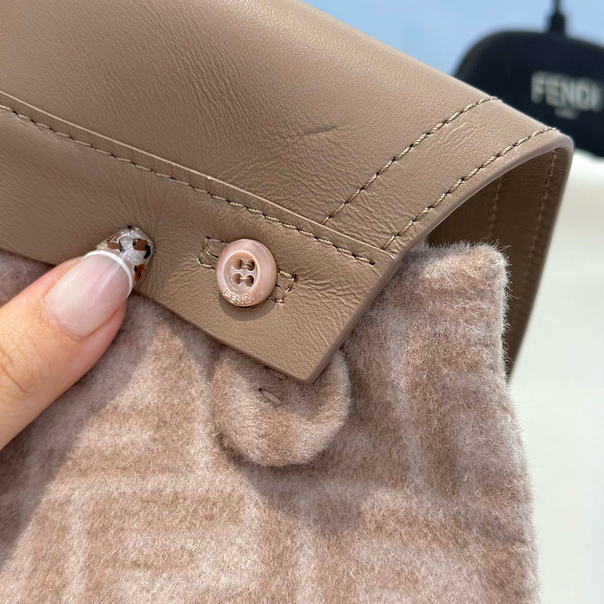 Back view of Fendi luxury Coat with clean finishing