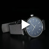Front view of Carl F. Bucherer men's blue watch