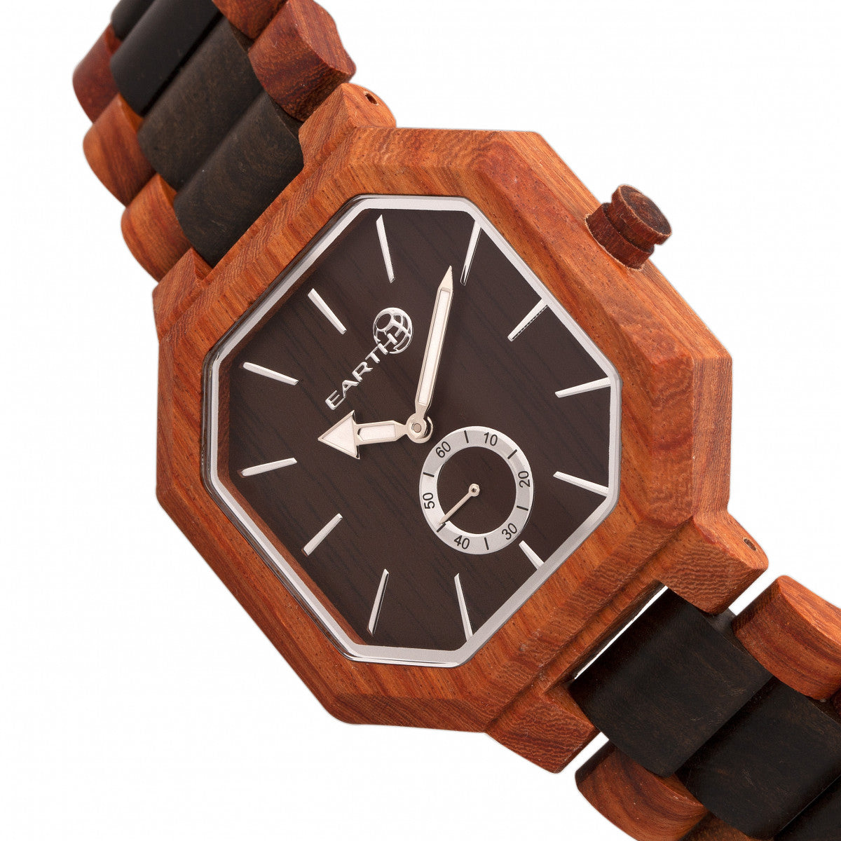 Close-up detail view of Earth Wood unisex bracelet
