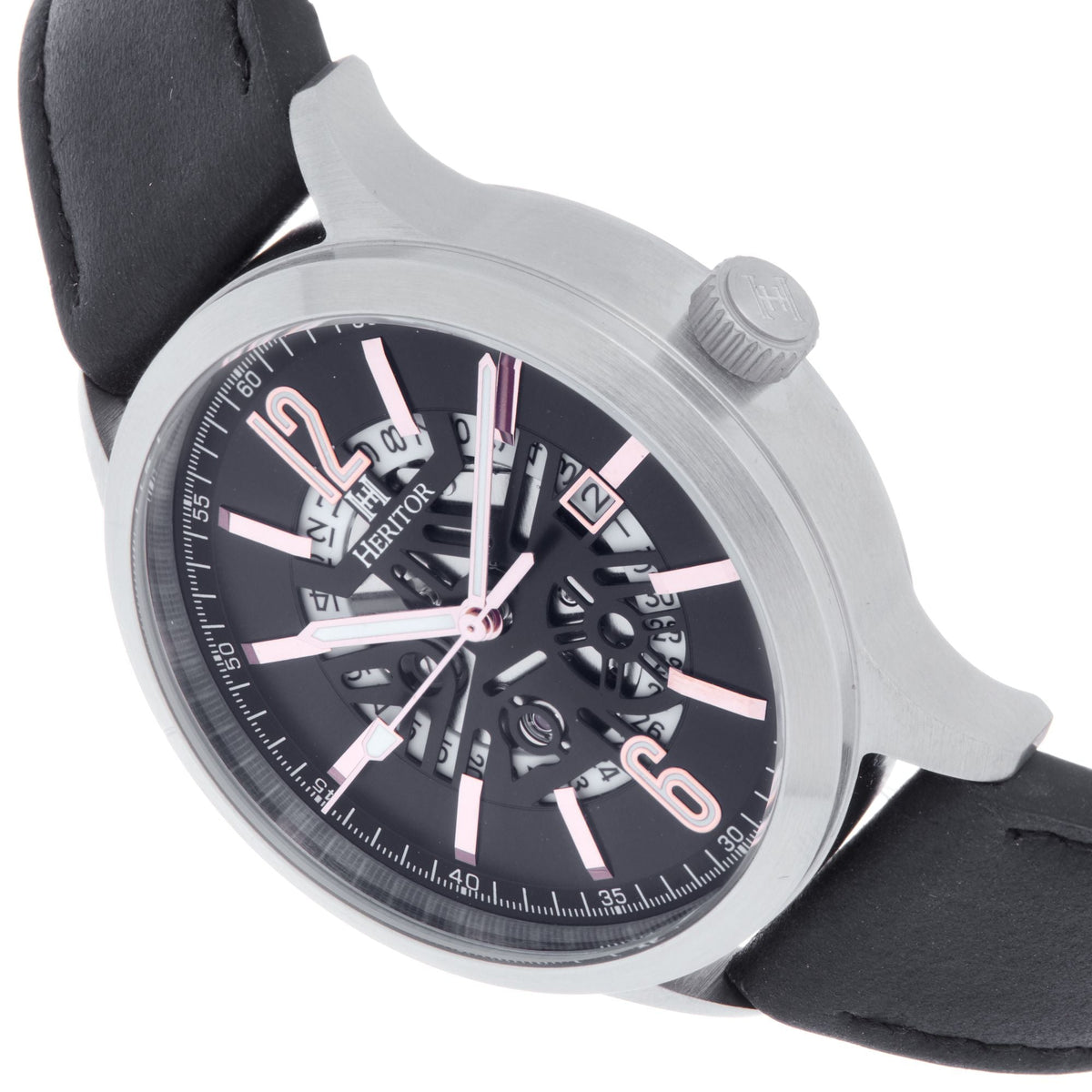 Angled view of Heritor Automatic Dayne unisex watch