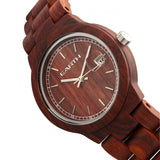 Side view of Earth Wood unisex red bracelet
