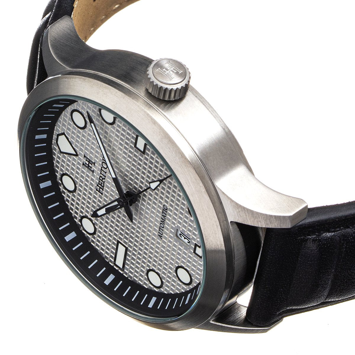 Angled view of Heritor Automatic Bradford unisex watch