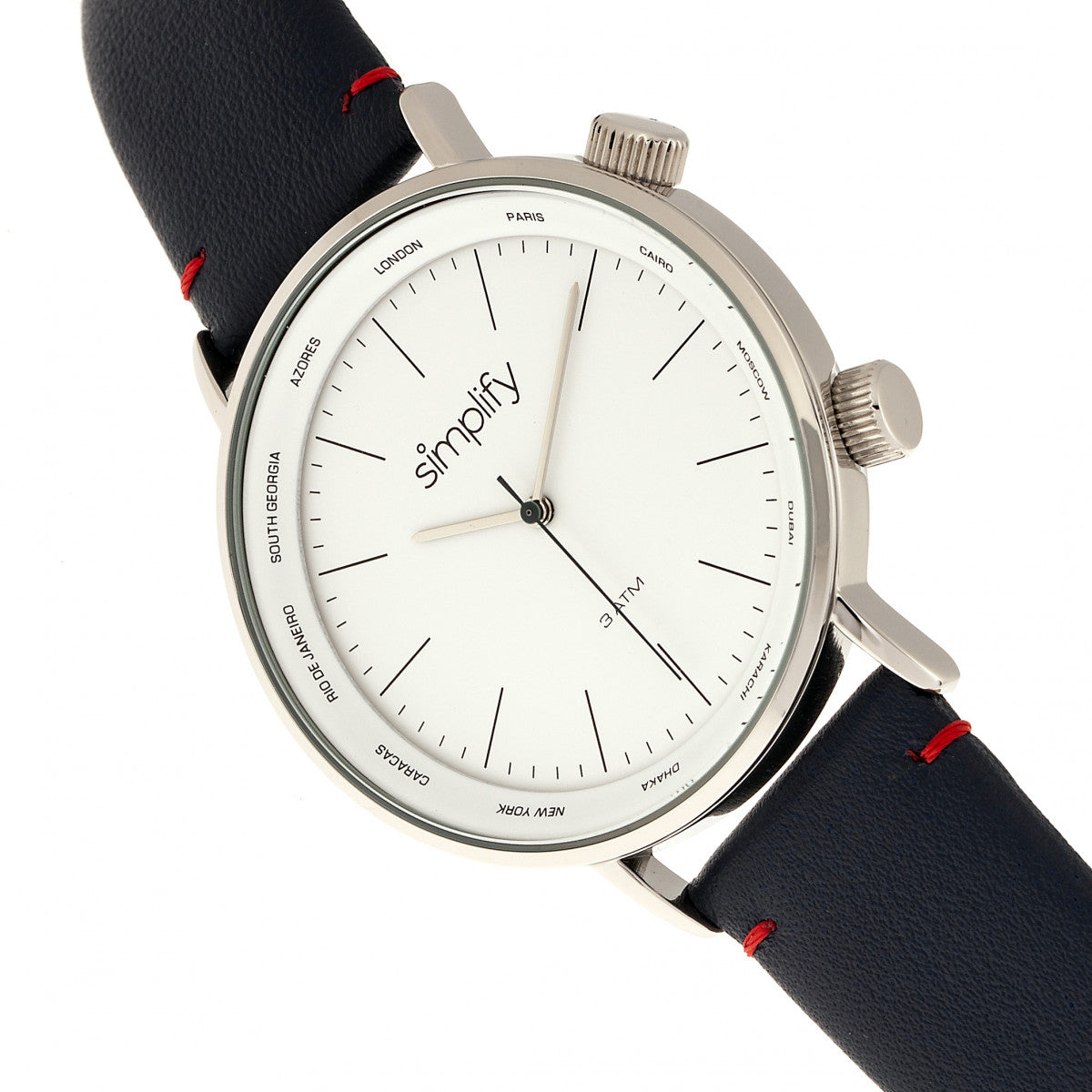 Side view of Simplify The unisex white watch