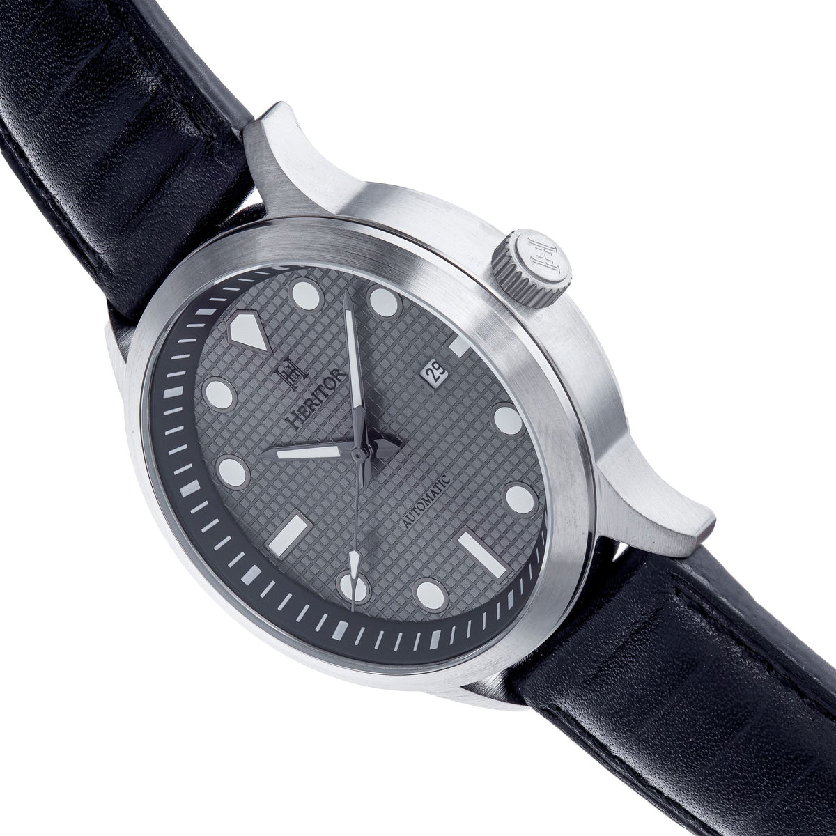 Side view of Heritor Automatic Bradford unisex watch
