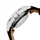 Side view of Heritor Automatic Conrad unisex silver watch