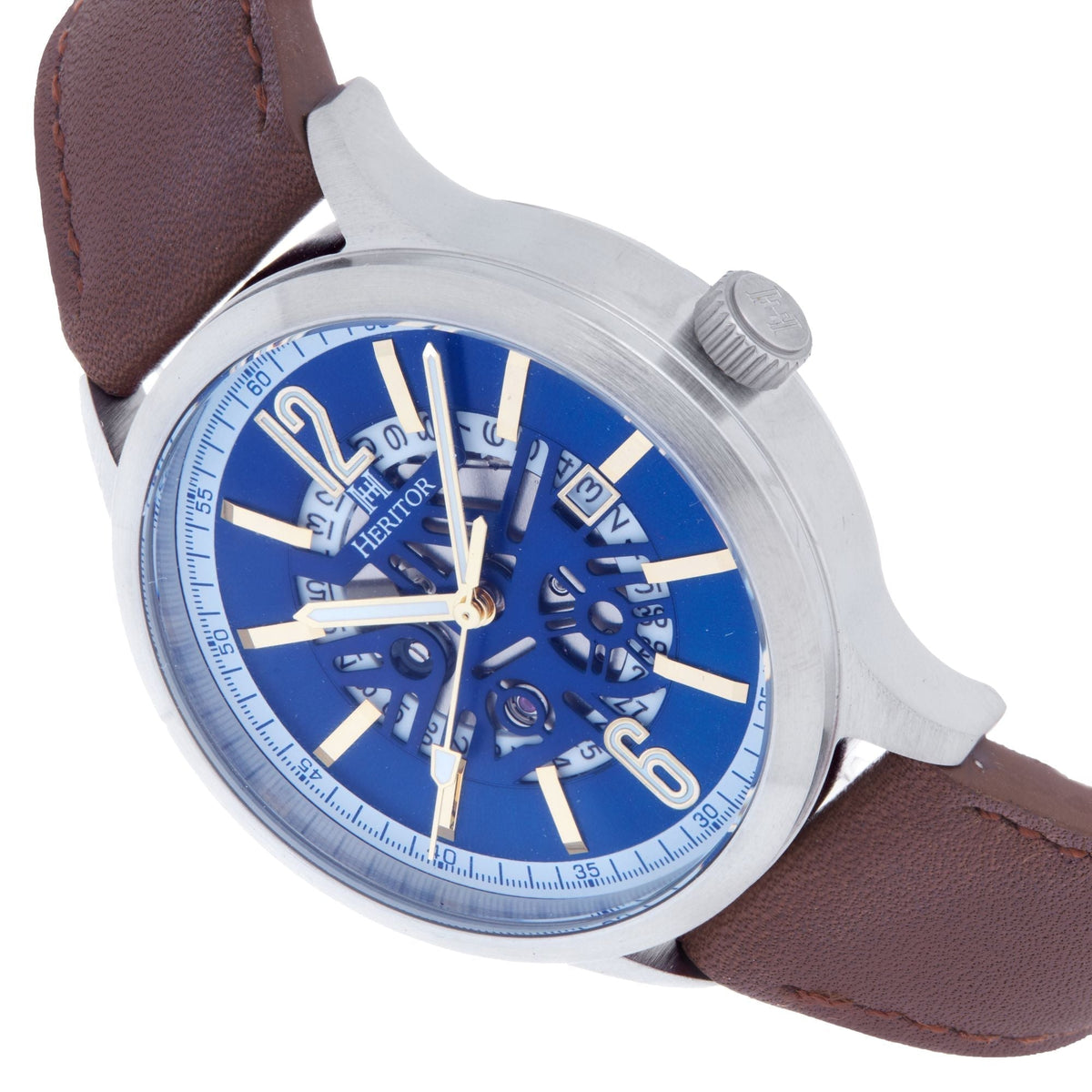 Close-up detail view of Heritor Automatic Dayne unisex watch