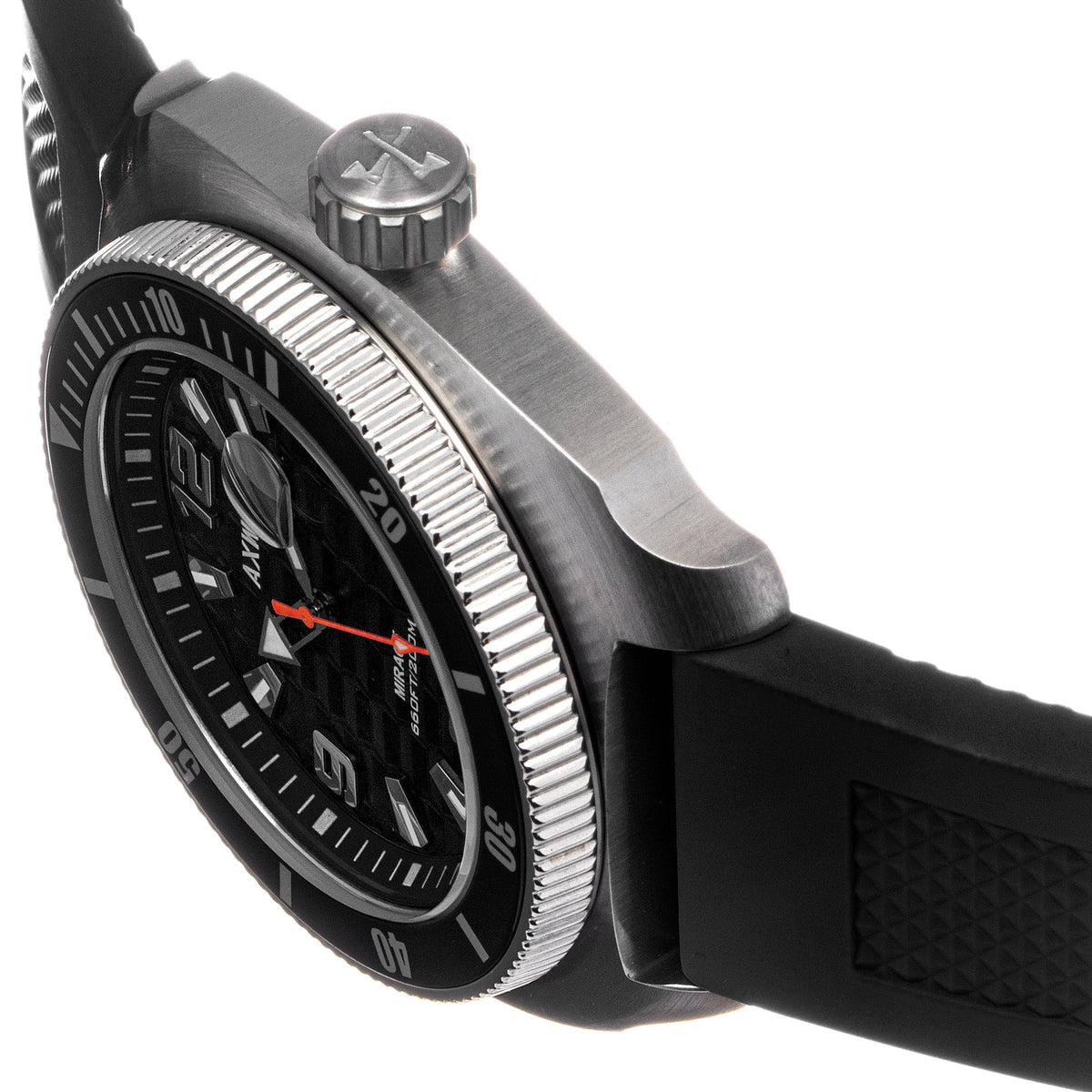 Side view of Axwell unisex black watch