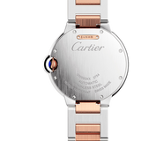 Front view of Cartier unisex rose gold watch
