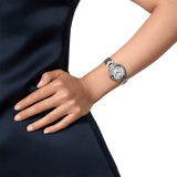 Close-up detail view of Cartier unisex watch
