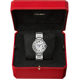 Close-up detail view of Cartier unisex watch
