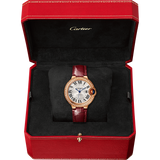 Side view of Cartier unisex rose gold watch