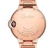 Front view of Cartier unisex rose gold watch