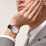 Close-up detail view of Cartier unisex watch