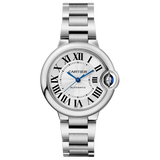 Close-up detail view of Cartier unisex watch