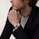Close-up detail view of Cartier unisex watch