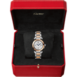 Side view of Cartier unisex rose gold watch