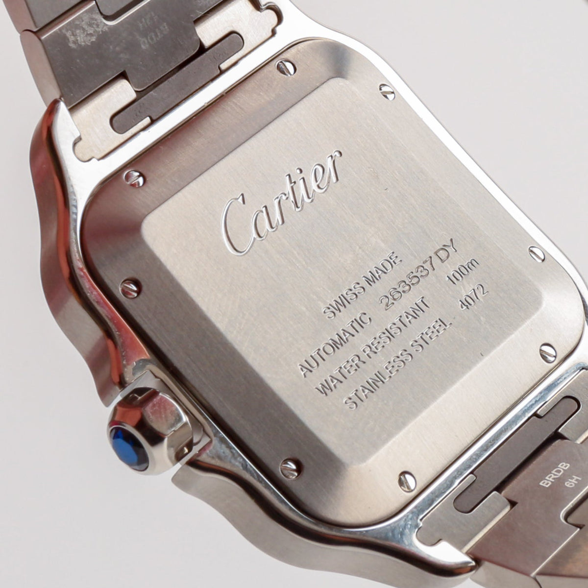 Side view of Cartier unisex watch