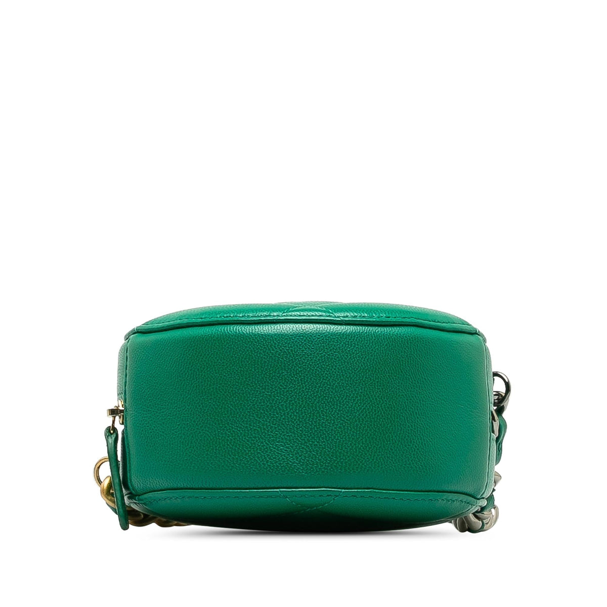 Chanel Bags Chanel 19 Round Lambskin Clutch With Chain (-pjBnNJ) Luxury Designer Leather Handbag
