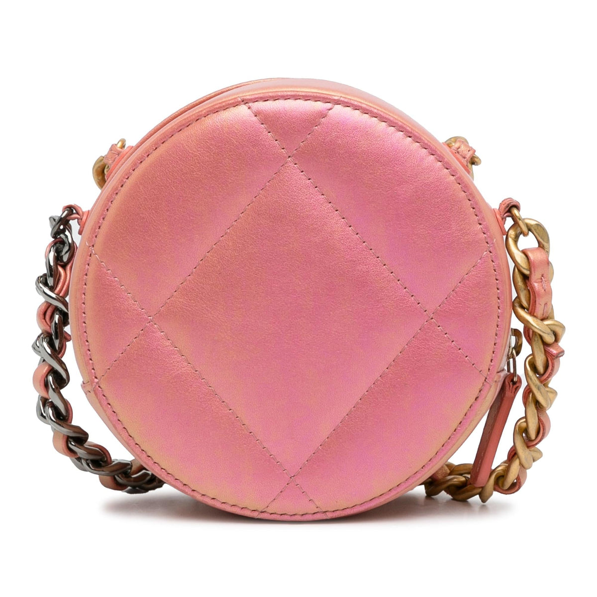 Chanel Bags Chanel 19 Round Lambskin Clutch With Chain (-62C0pv) Premium Designer Shoulder Bag