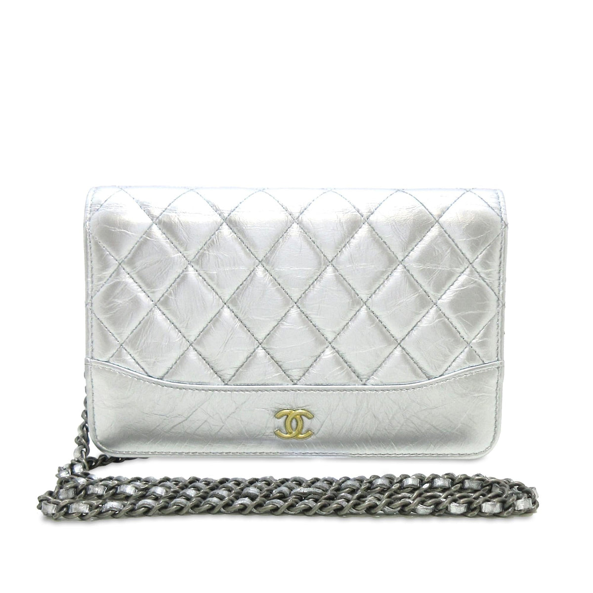 Chanel Wallets? Chanel Aged Calfskin Gabrielle Wallet on Chain (-JiFHOH) Elegant Everyday Leather Wallet