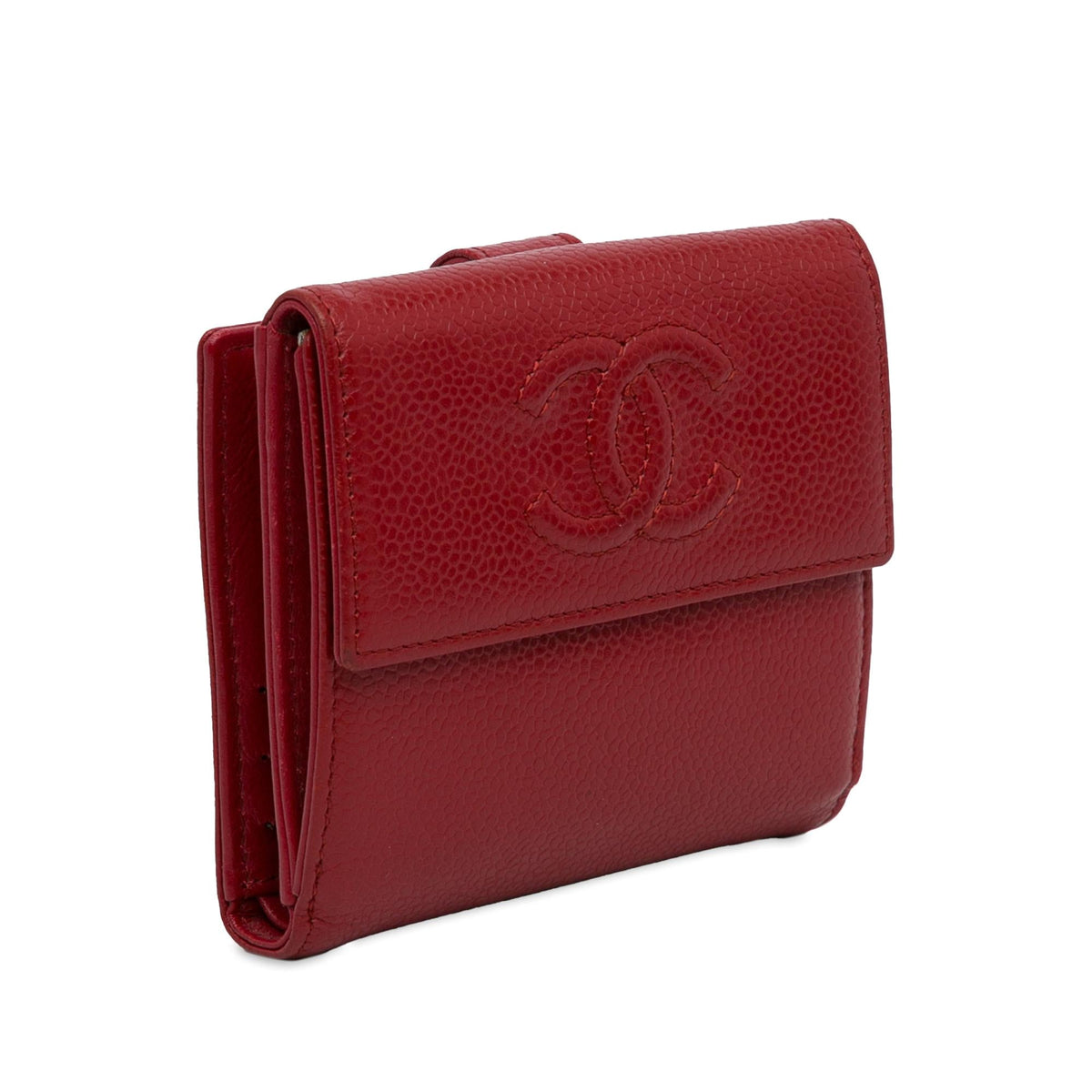 Chanel Wallets? Chanel Caviar Compact Wallet (-BLeqED) Compact Luxury Card Wallet