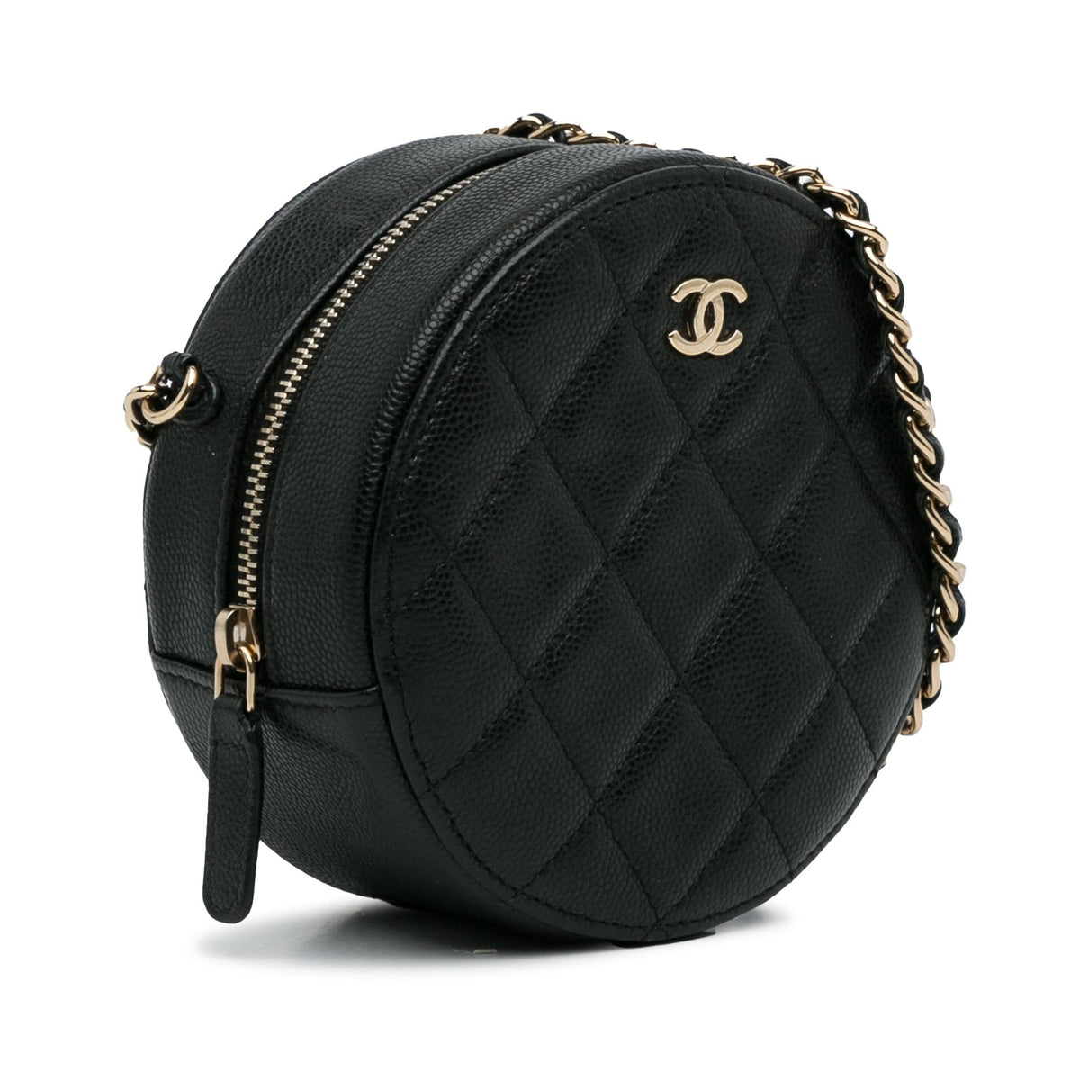 Chanel Bags Chanel Caviar Round Chain Crossbody (-NunLyg) Luxury Designer Leather Handbag