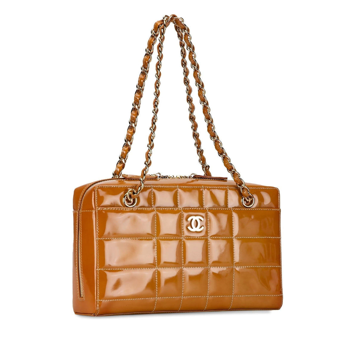 Chanel Bags Chanel Chocolate Bar Patent Shoulder Bag (-tneQSq) Luxury Designer Leather Handbag