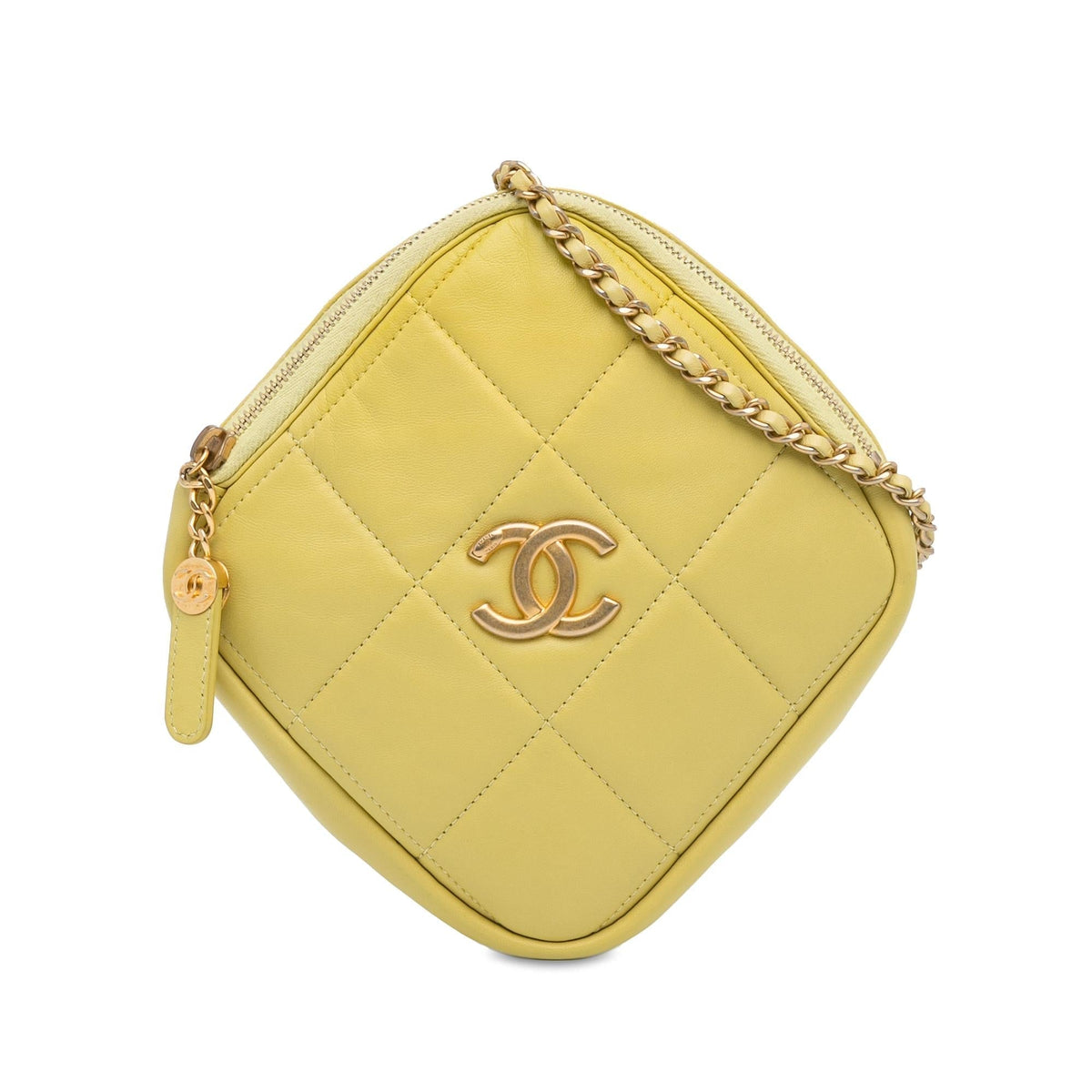 Chanel Bags Chanel Lambskin Diamond Clutch with Chain (-I7p00r) Premium Designer Shoulder Bag