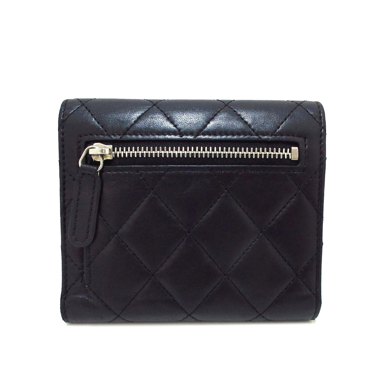 Chanel Wallets? Chanel Lambskin Trifold Flap Wallet (-aWb2CX) Elegant Everyday Leather Wallet