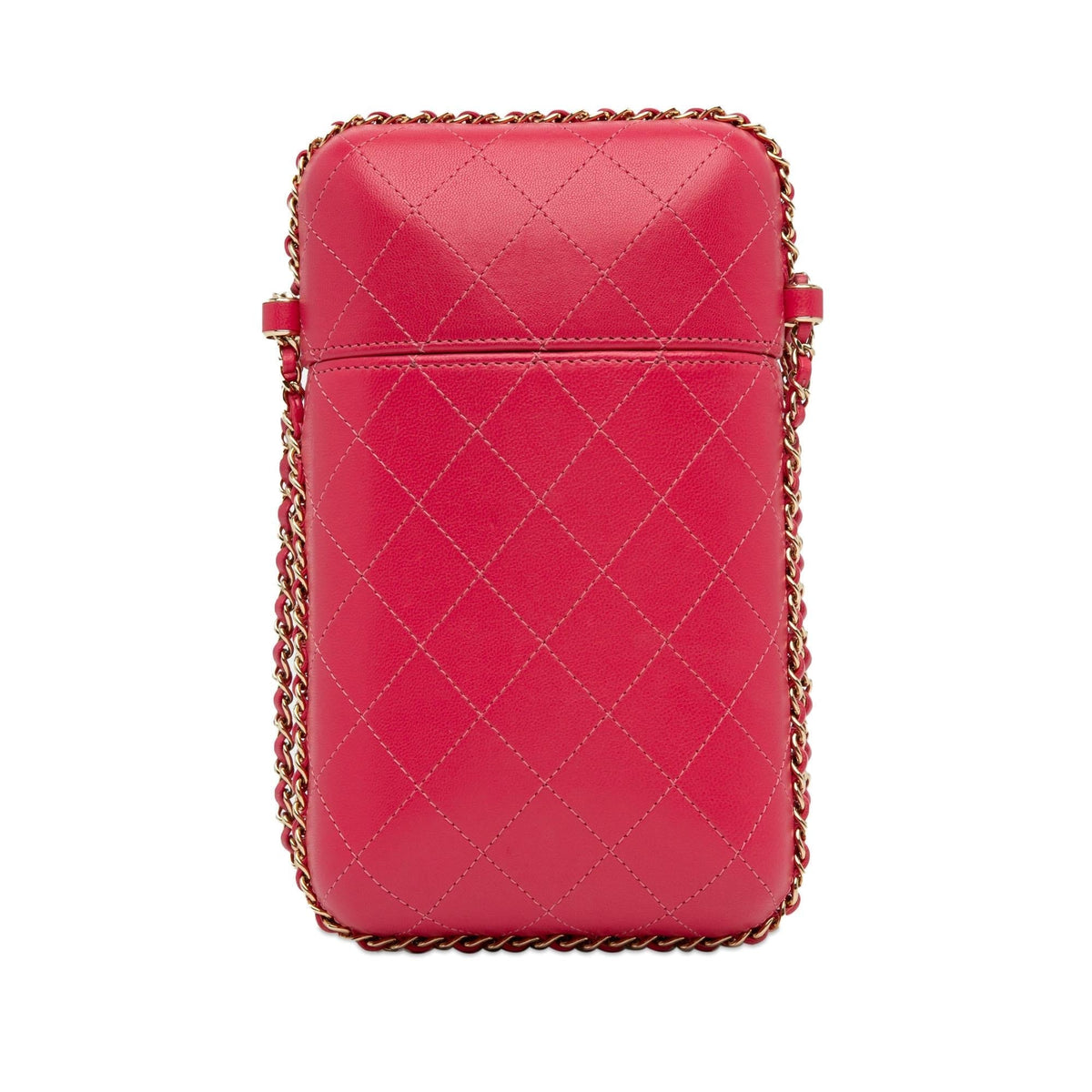 Chanel Bags Chanel Quilted Calfskin Chain Around Phone Holder (-oQsvAj) Elegant Everyday Designer Handbag