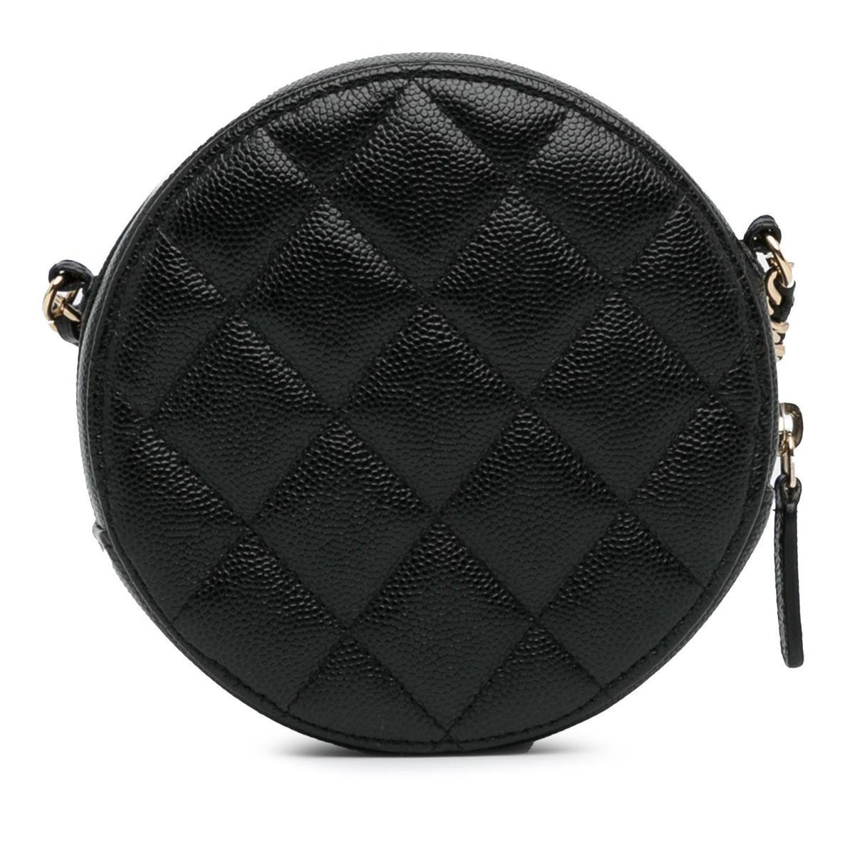 Chanel Bags Chanel Quilted Caviar Round Clutch With Chain (-QNFerj) Premium Designer Shoulder Bag