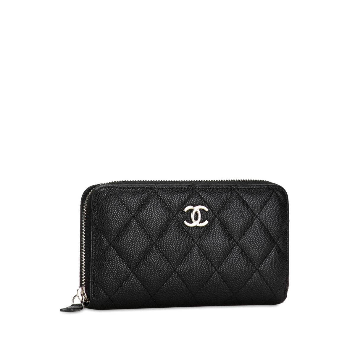 Chanel Wallets? Chanel Quilted Caviar Zip Around Wallet (-qgCY15) Elegant Everyday Leather Wallet