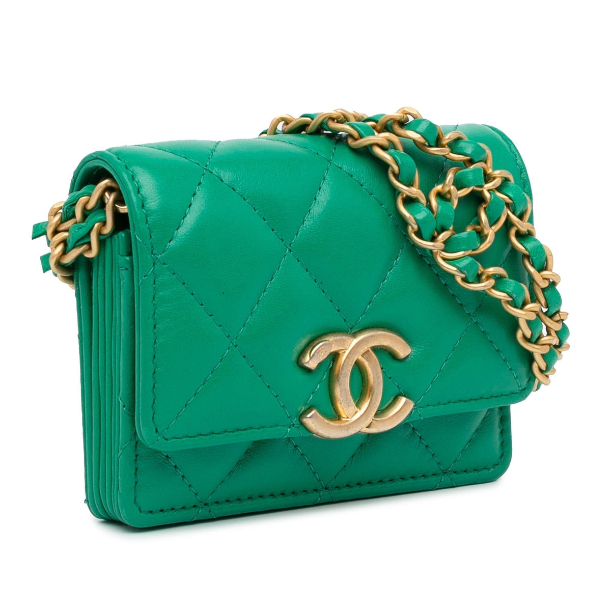 Chanel Bags Chanel Quilted Lambskin Clutch with Chain (-9Em7pa) Elegant Everyday Designer Handbag