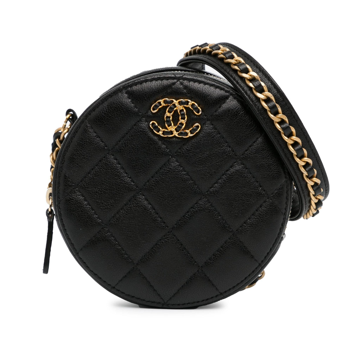 Chanel Bags Chanel Quilted Lambskin Round Crossbody (-33ZDhg) Luxury Designer Leather Handbag