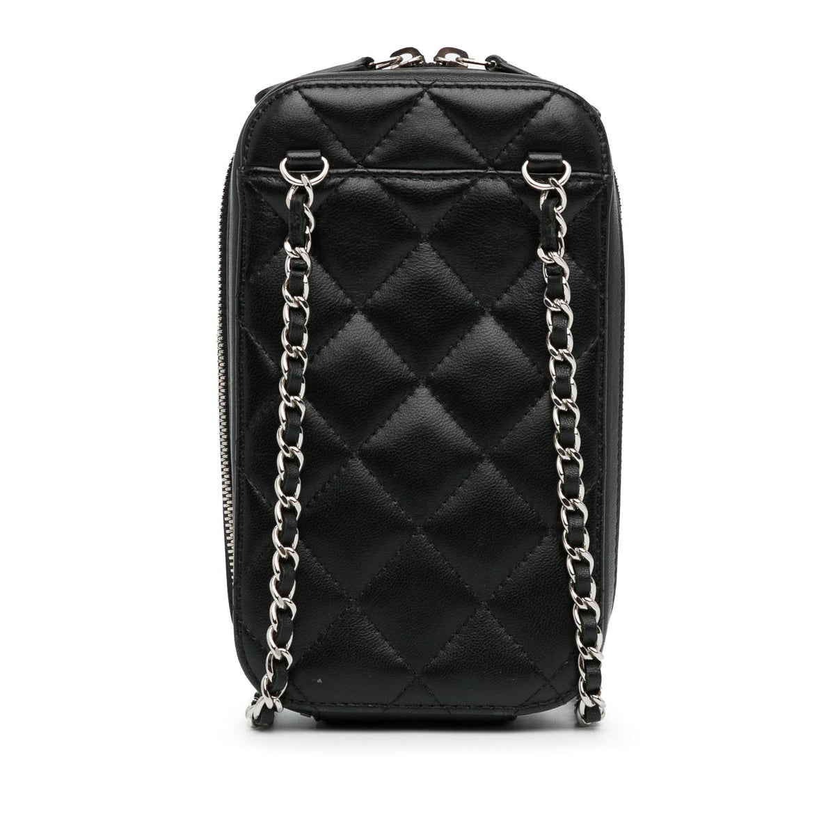 Chanel Bags Chanel Quilted Lambskin Zip Phone Case (-6GbcPW) Luxury Designer Leather Handbag