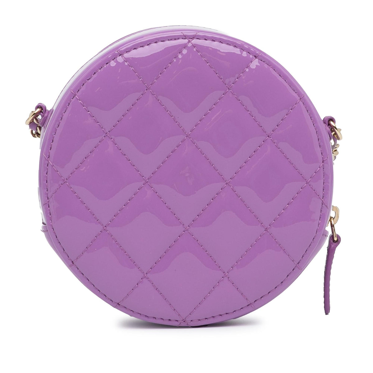 Chanel Bags Chanel Quilted Patent Round Clutch With Chain (-g7ORNQ) Premium Designer Shoulder Bag