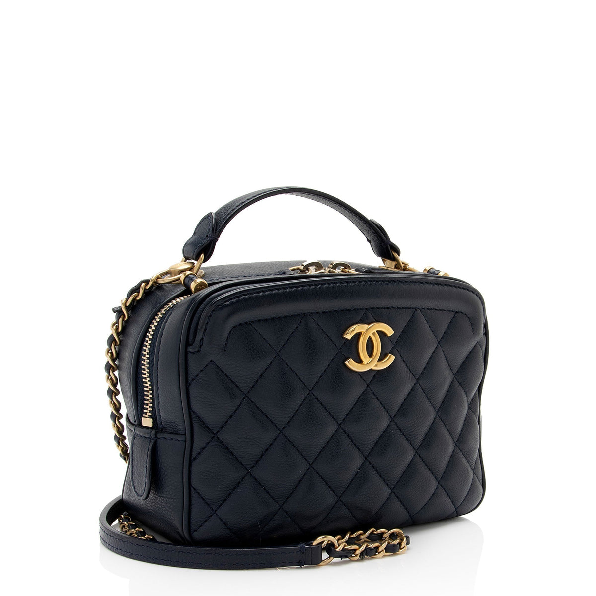 Chanel Bags Chanel Calfskin Small Vanity Case (-7b563I) Luxury Designer Leather Handbag