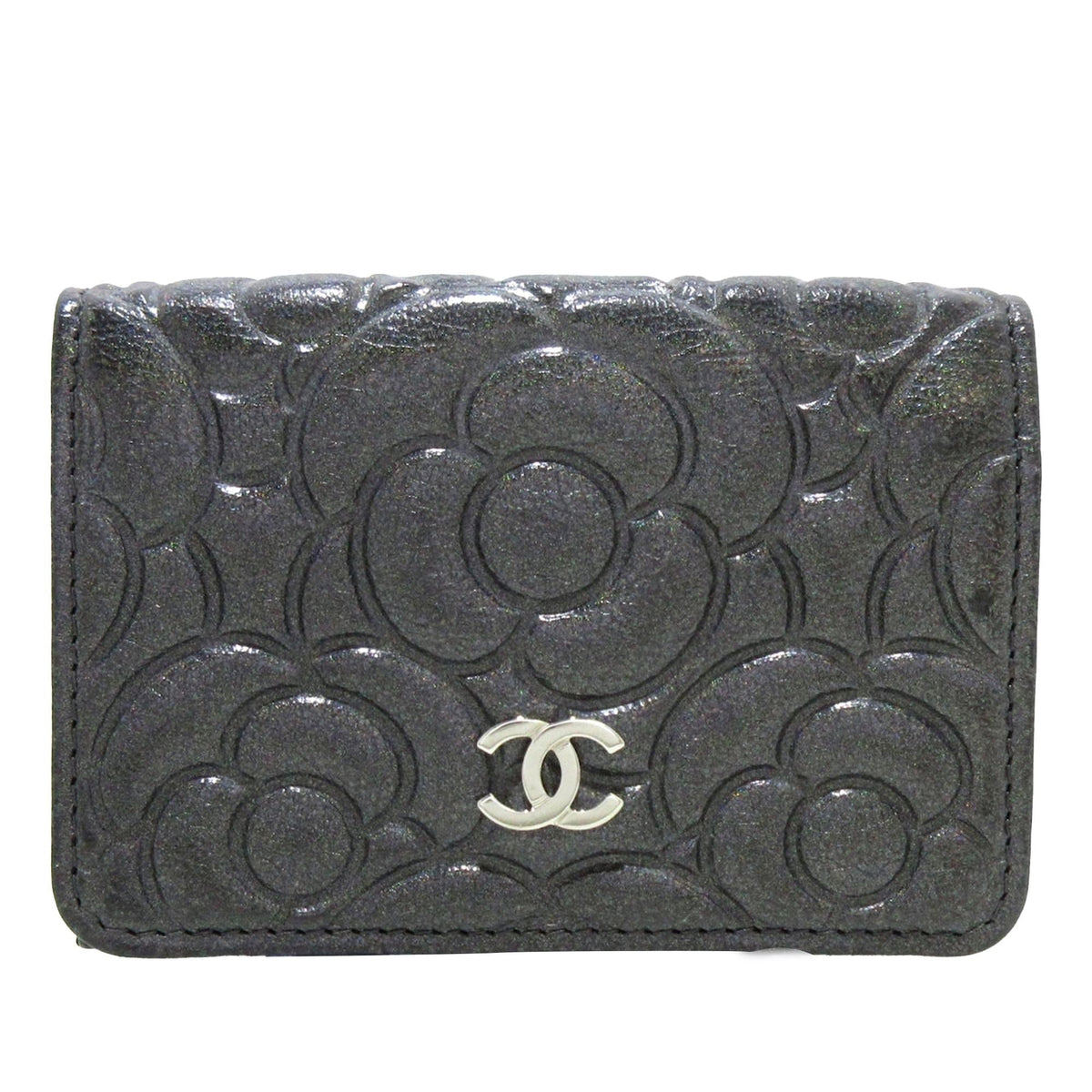 Chanel Wallets? Chanel Camellia Goatskin Trifold Wallet (-aIF3CD) Elegant Everyday Leather Wallet