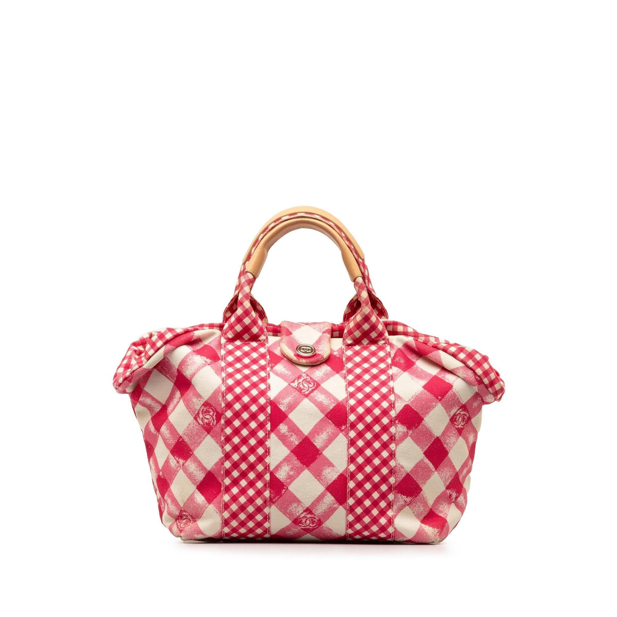 Chanel Bags Chanel Canvas Gingham Tote (-B0uBFu) Elegant Everyday Designer Handbag