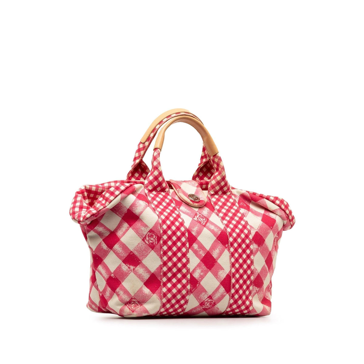 Chanel Bags Chanel Canvas Gingham Tote (-B0uBFu) Elegant Everyday Designer Handbag