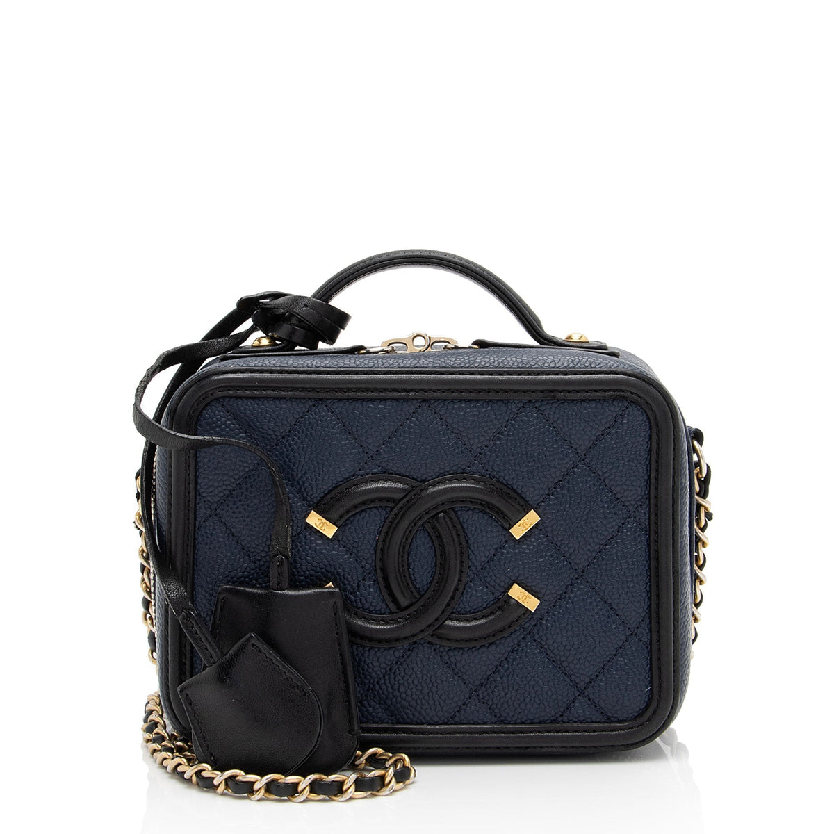 Chanel Bags Chanel Caviar Leather Filigree Small Vanity Case (-v02lq3) Premium Designer Shoulder Bag