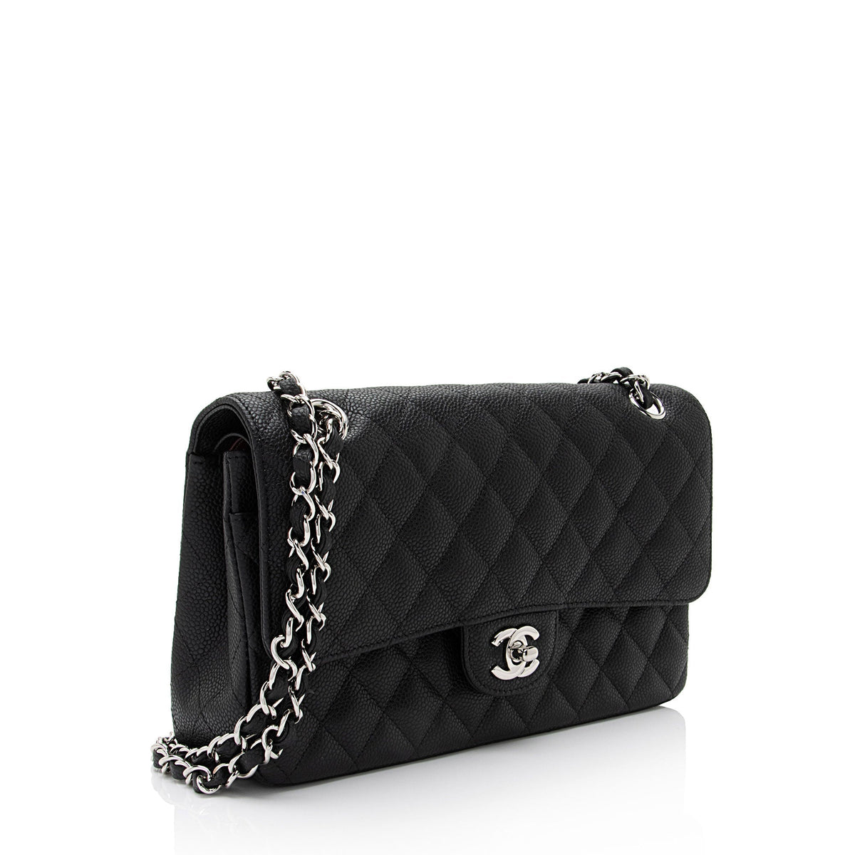 Chanel Bags Chanel Caviar Leather Classic Medium Double Flap Bag (-j9HEHj) Luxury Designer Leather Handbag