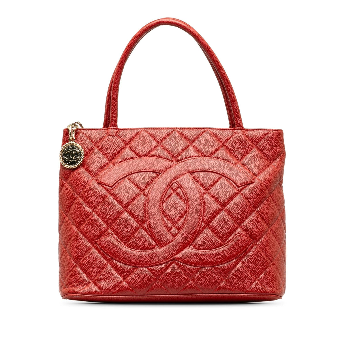 Chanel Bags Chanel Caviar Medallion Tote (-Au2Ex1) Luxury Designer Leather Handbag